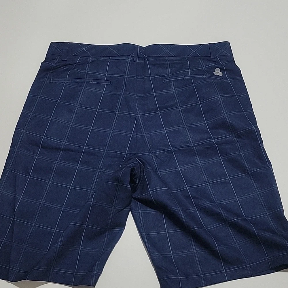 Tek Gear Blue Checkered Men's Golf Shorts Sz 34